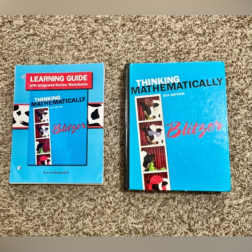 Blitzer Thinking Mathematically 6th Edition Text Book and Learning Guide Set